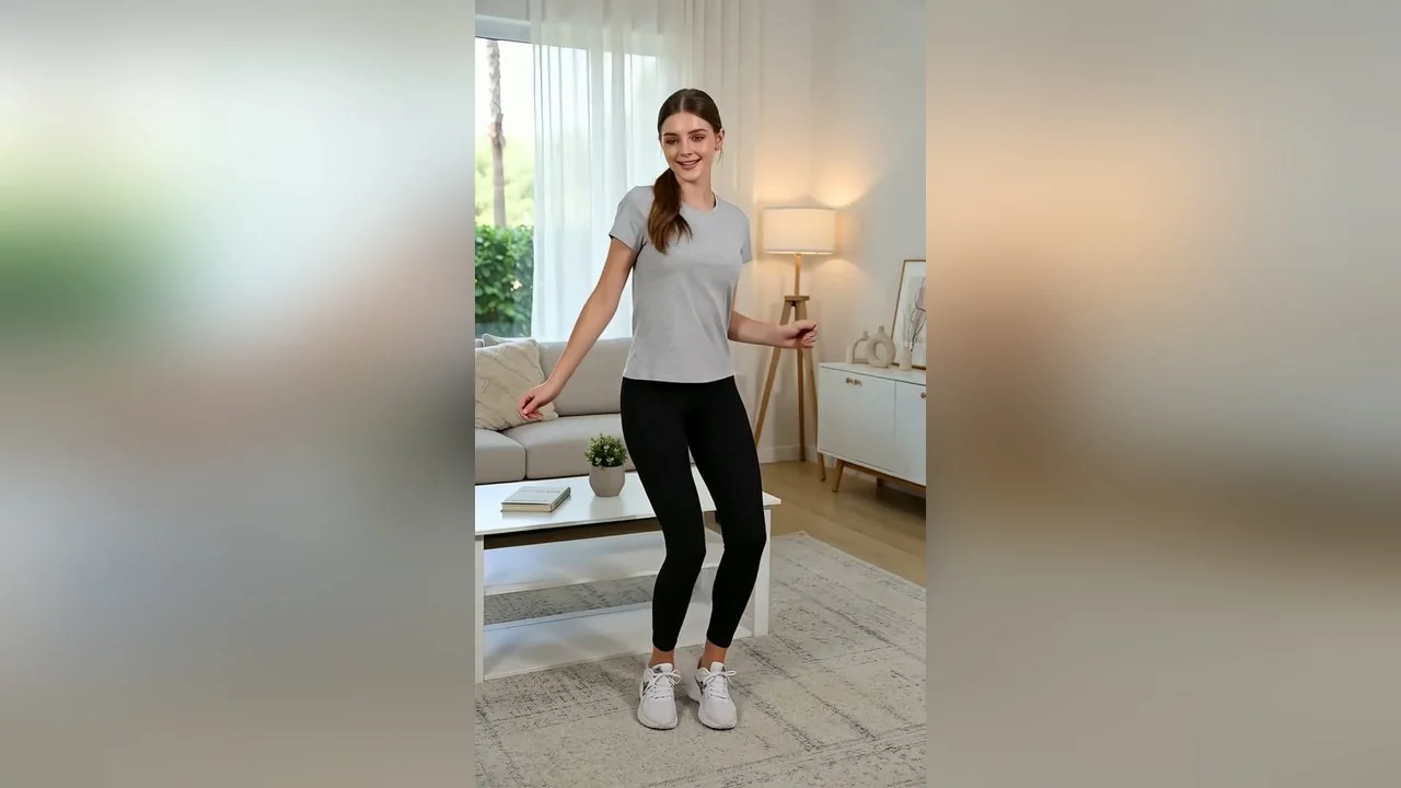 Poster frame from the LazyKiwi AI sway dance template, a real output shown on the template page.