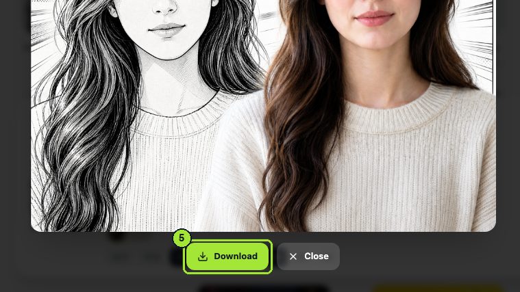 Step 5: Open the result card in My Image and click Download.