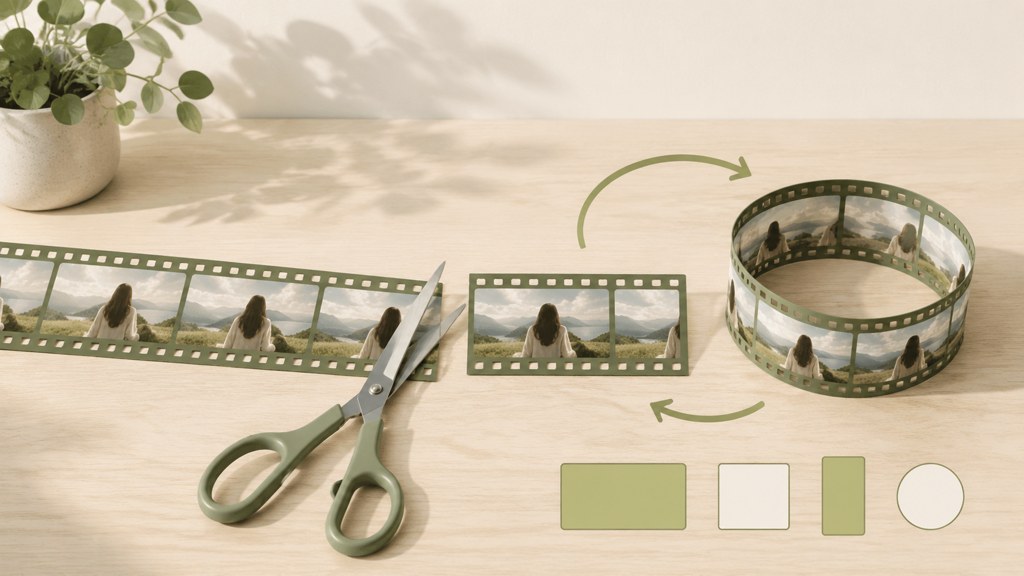 Workflow: trim a video, pick frames, export a loop