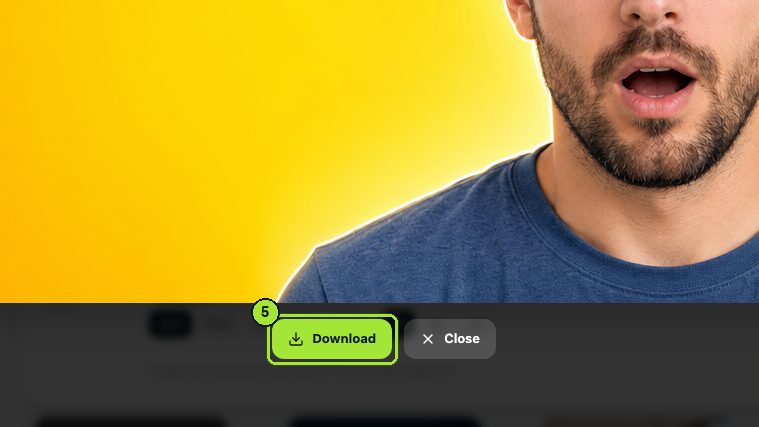 Step 5: The thumbnail lands in My Image; open the card and click Download.