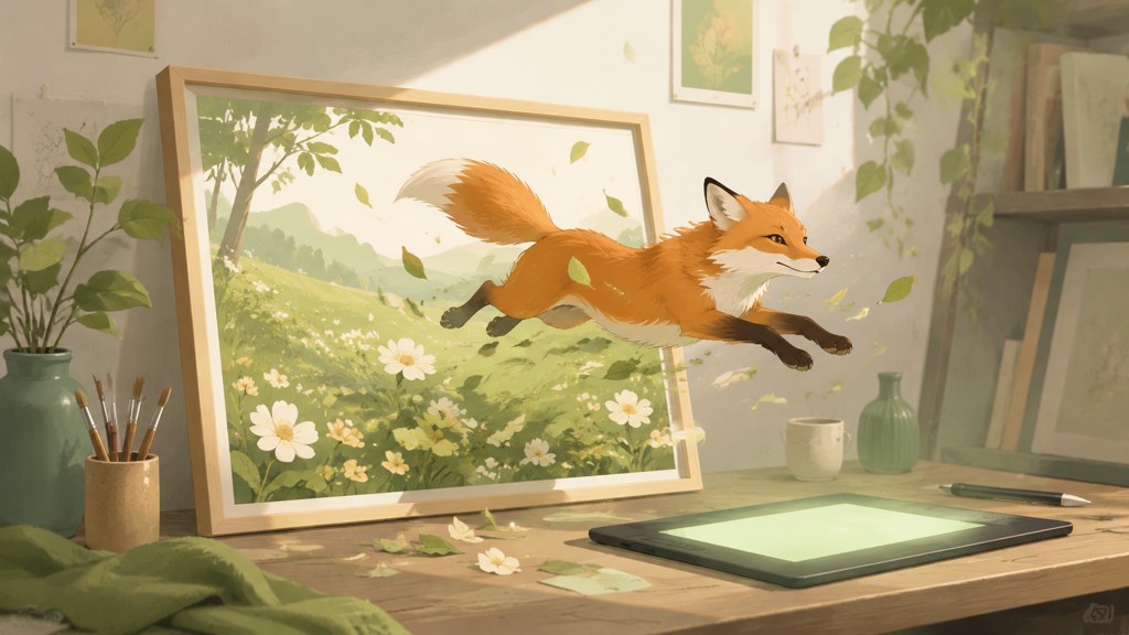 Concept: a still illustration coming alive