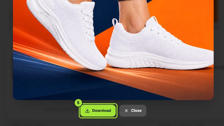 Step 5: The poster appears in My Image; click it and use Download.