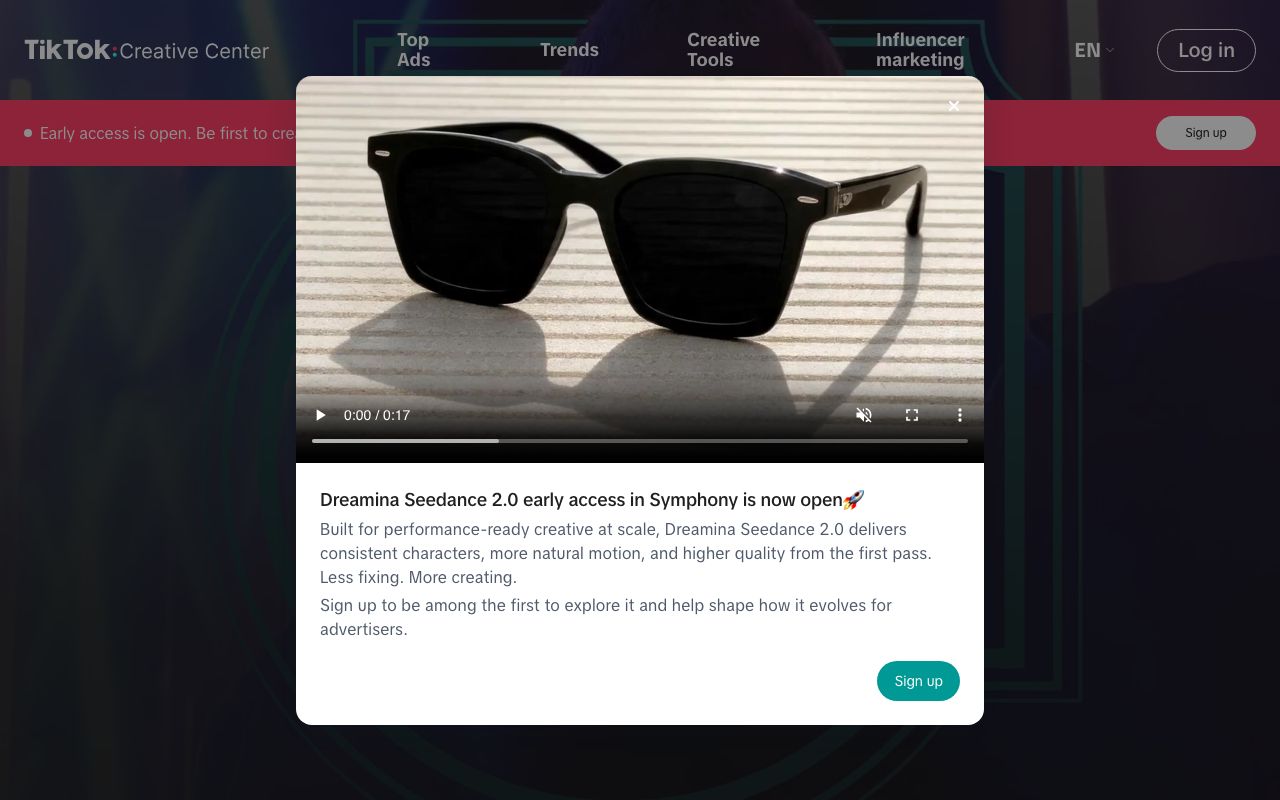 TikTok Creative Center on 5 September 2026: the Trends and Top Ads sections, the two views worth checking before you pick a sound.