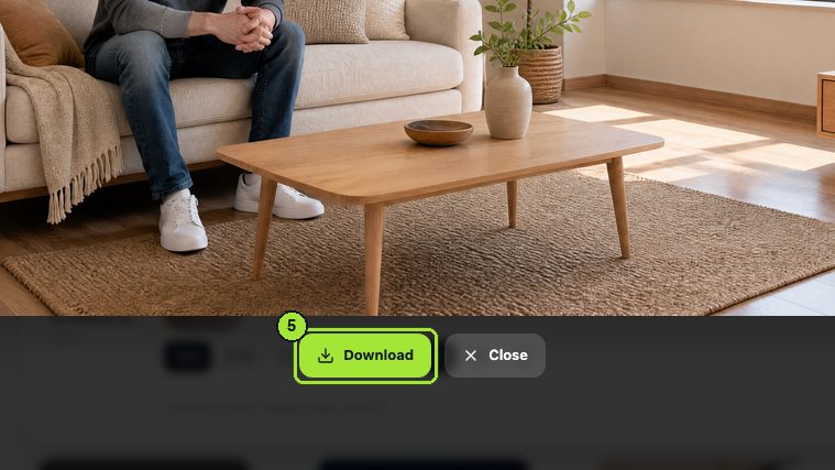 Step 5: Click the finished card in My Image, then Download.