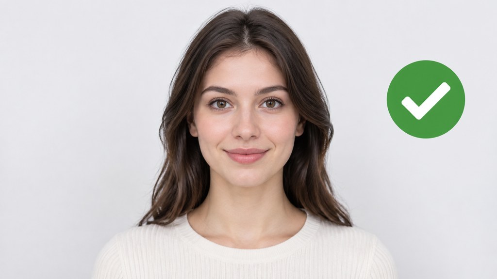 Even light, front on, neutral expression: the input that keeps the eyes and the mouth recognisably yours.