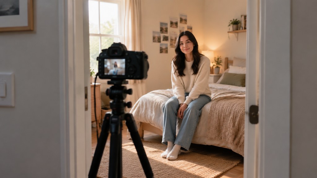 Tripod at chest height in a doorway, camera level, verticals straight: the setup that solves most of the room.