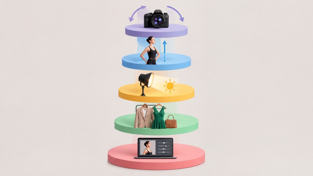The five variables as a ladder. Working from the top is the whole method.