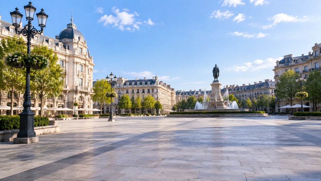The result worth aiming for: continuous paving where a figure stood, with no repeated texture.