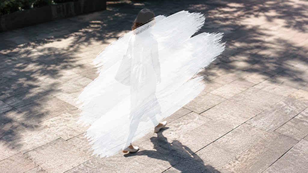 What a good instruction covers: the person, the shadow they cast, and the surface underneath both.