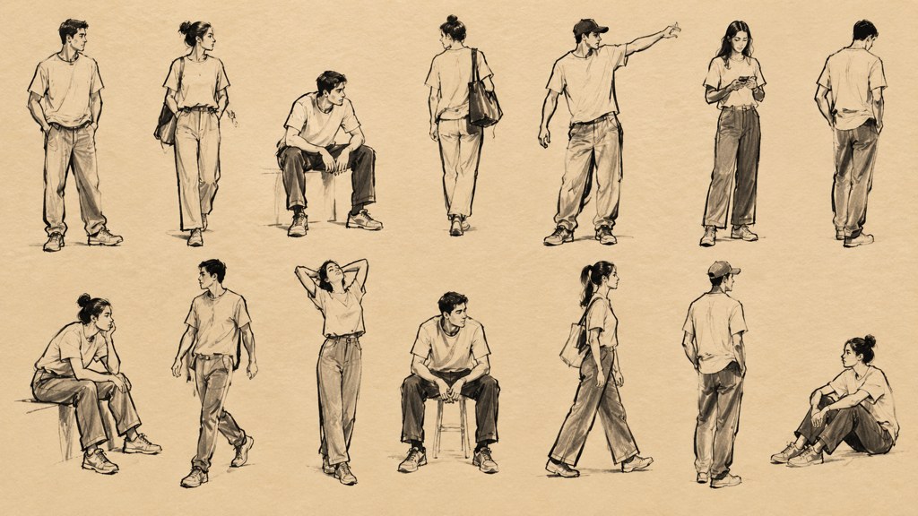 Pose Reference Library: 40 Poses by Use Case