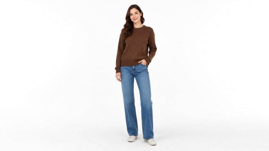 The dependable option: a plain studio sweep with a soft shadow at the feet.