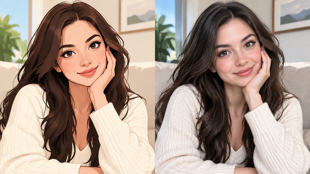 The end state that works as an avatar: a square crop, the face large in the frame, proportions unchanged from the photograph.