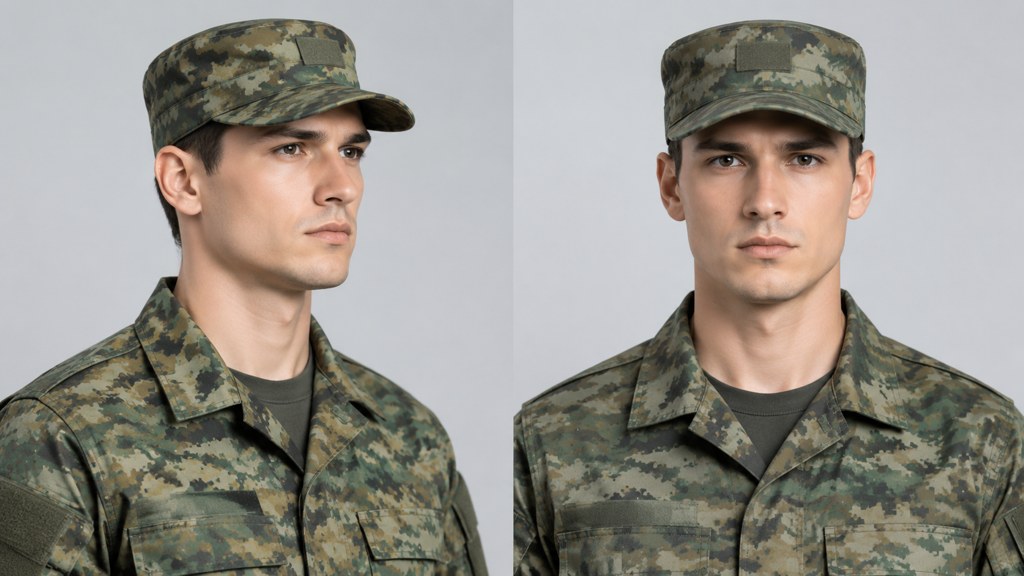 The two angles worth shooting before any preview: front on for proportion, three-quarter for the crown.