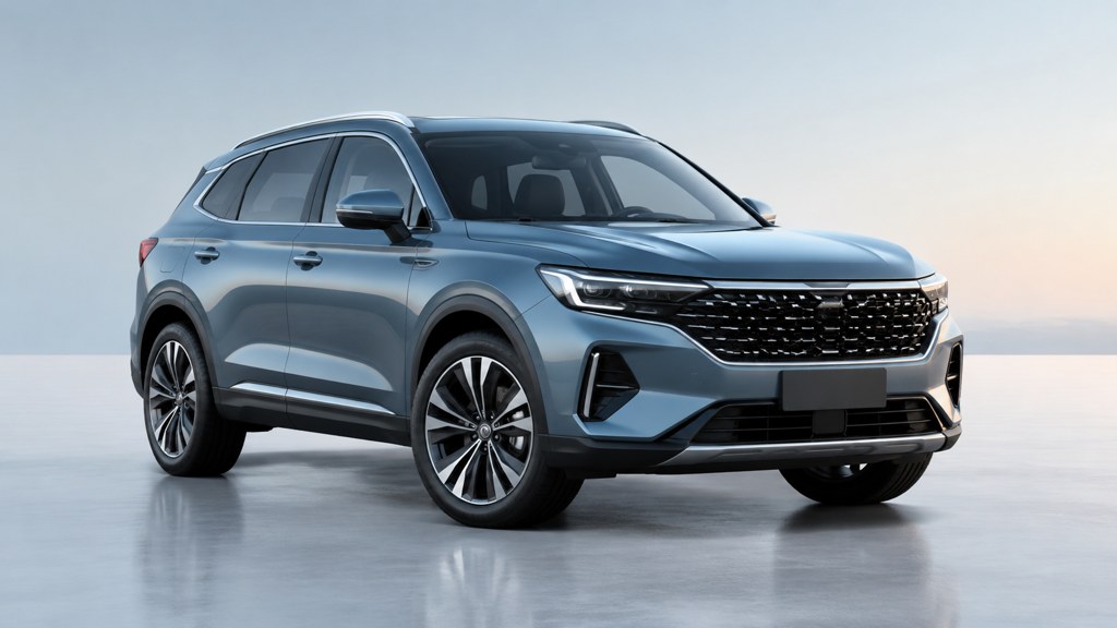 A clean three-quarter front frame against an uncluttered background, which is the whole target.