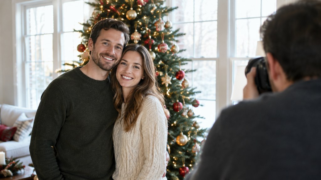 The alternative that still wins: two people, a tree, and soft light through a window.