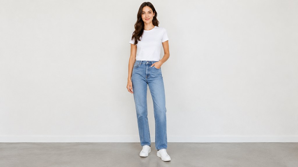 Where the retail version differs: a known catalogue, a controlled garment photograph, and a shopper photo taken inside the retailer's own flow.