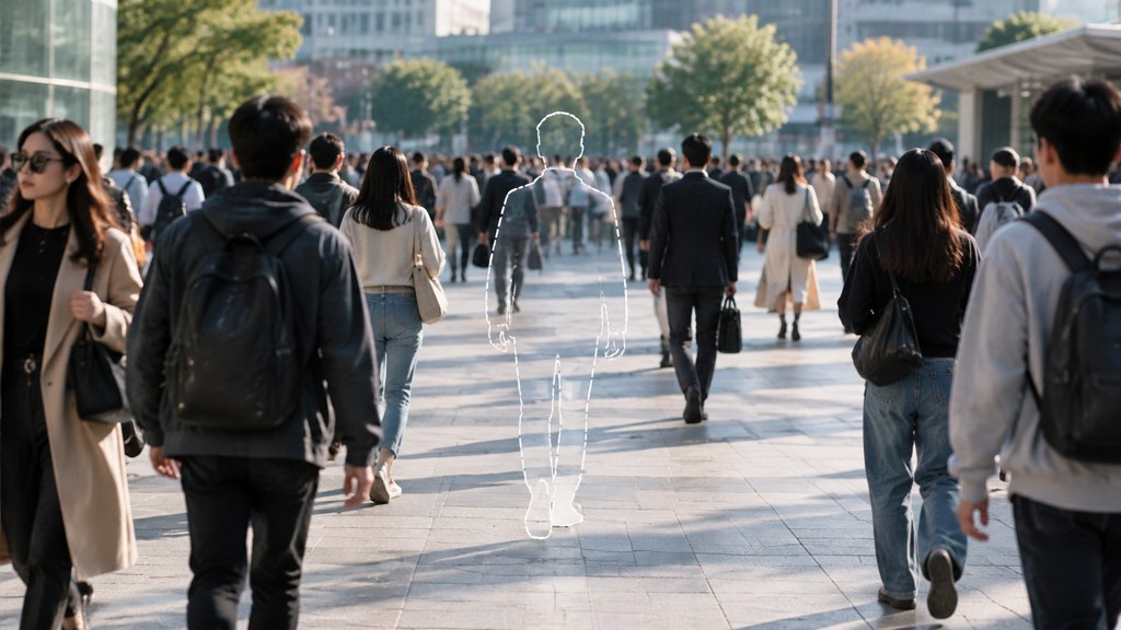 The mental model: the figure leaves an outline-shaped hole that has to be filled with invented surroundings.
