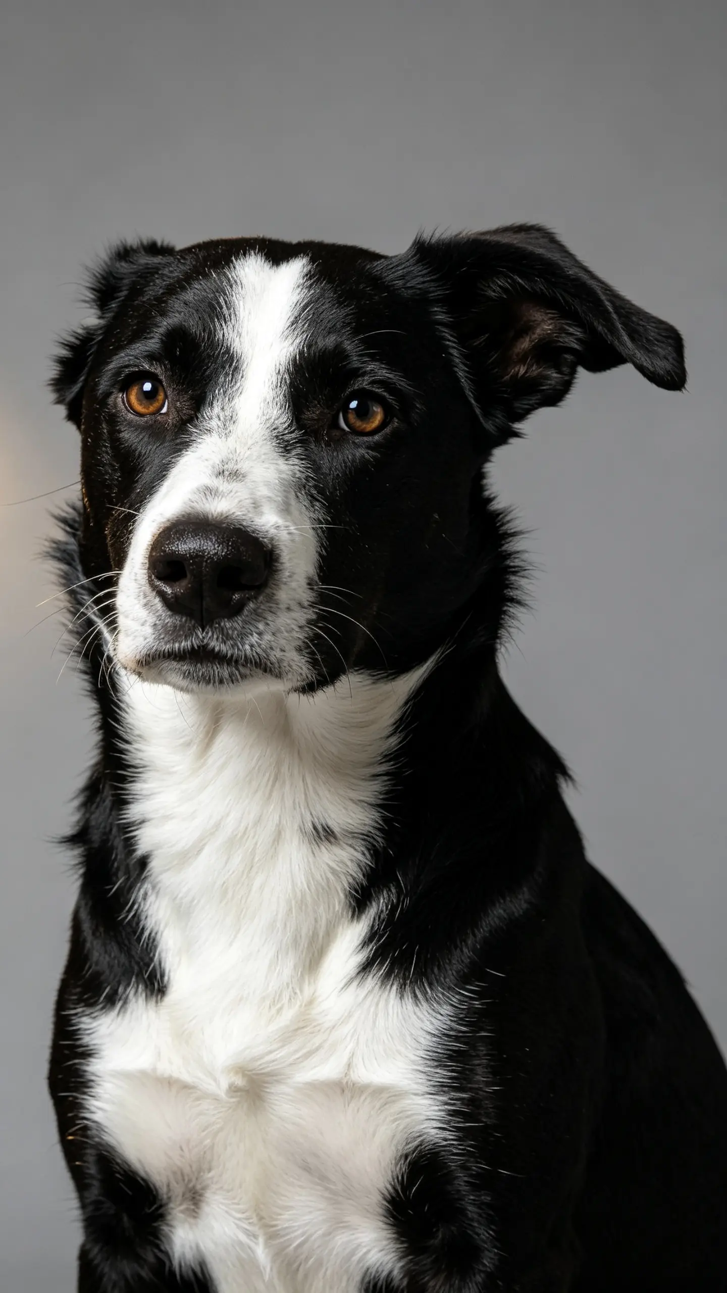 A dog with markings that make the picture