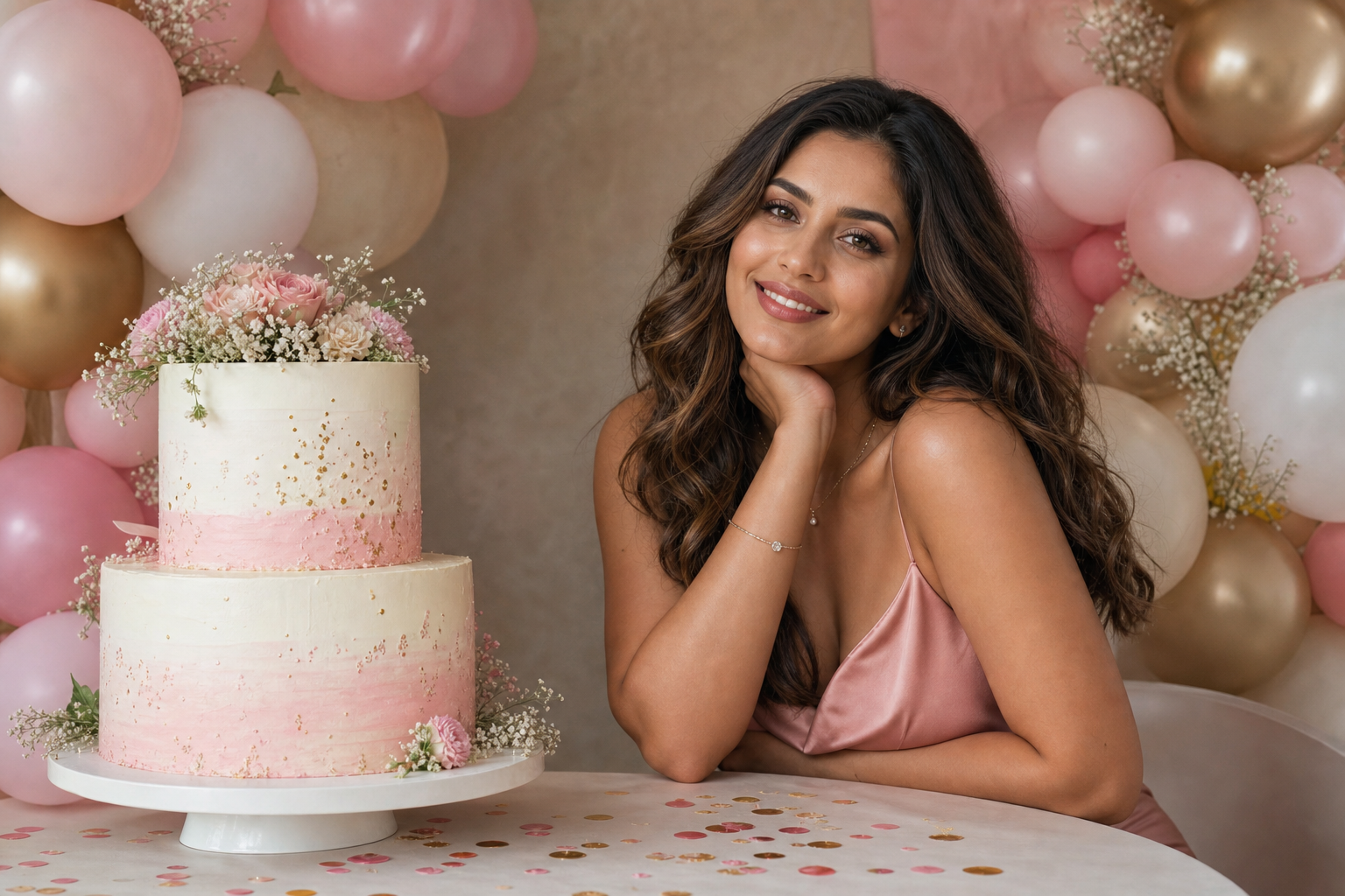 Cake and Balloons Birthday Set