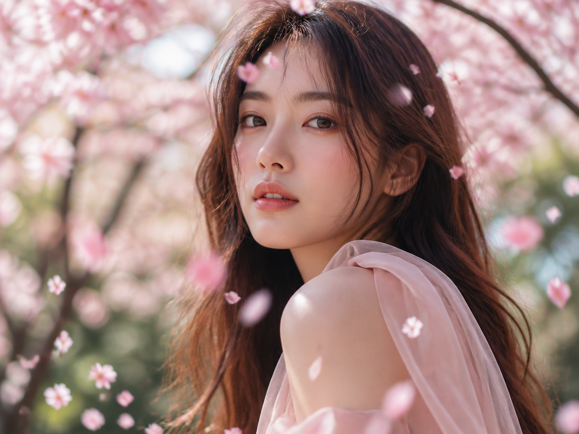 Pink Petal Spring Scene