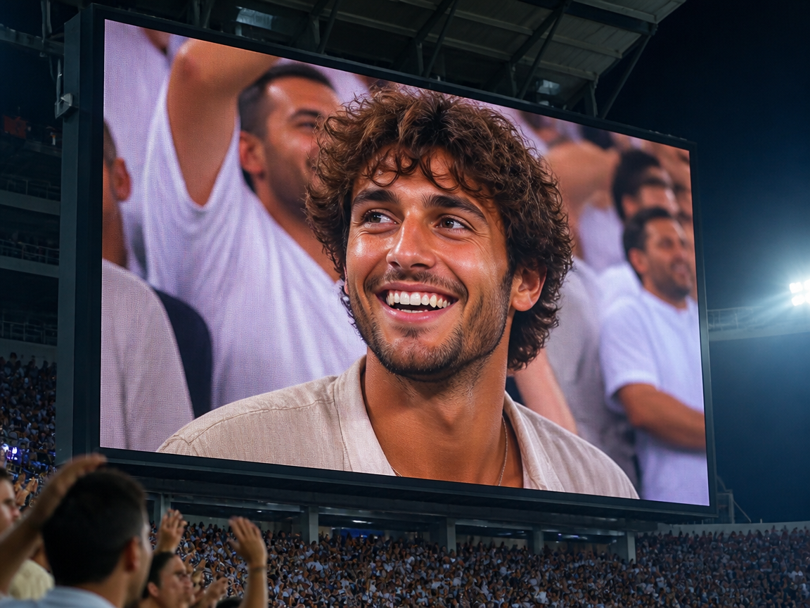 Face on a Stadium Jumbotron