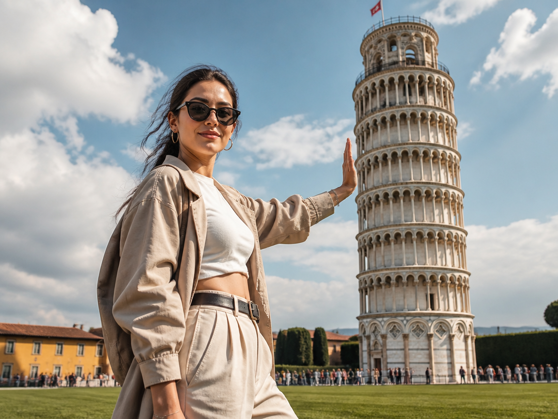 Create the Classic Pisa Perspective