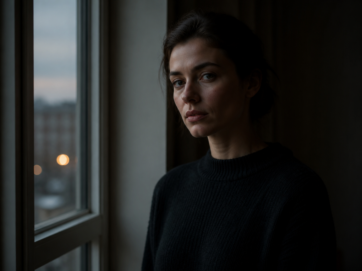 Low-Key Window Portrait