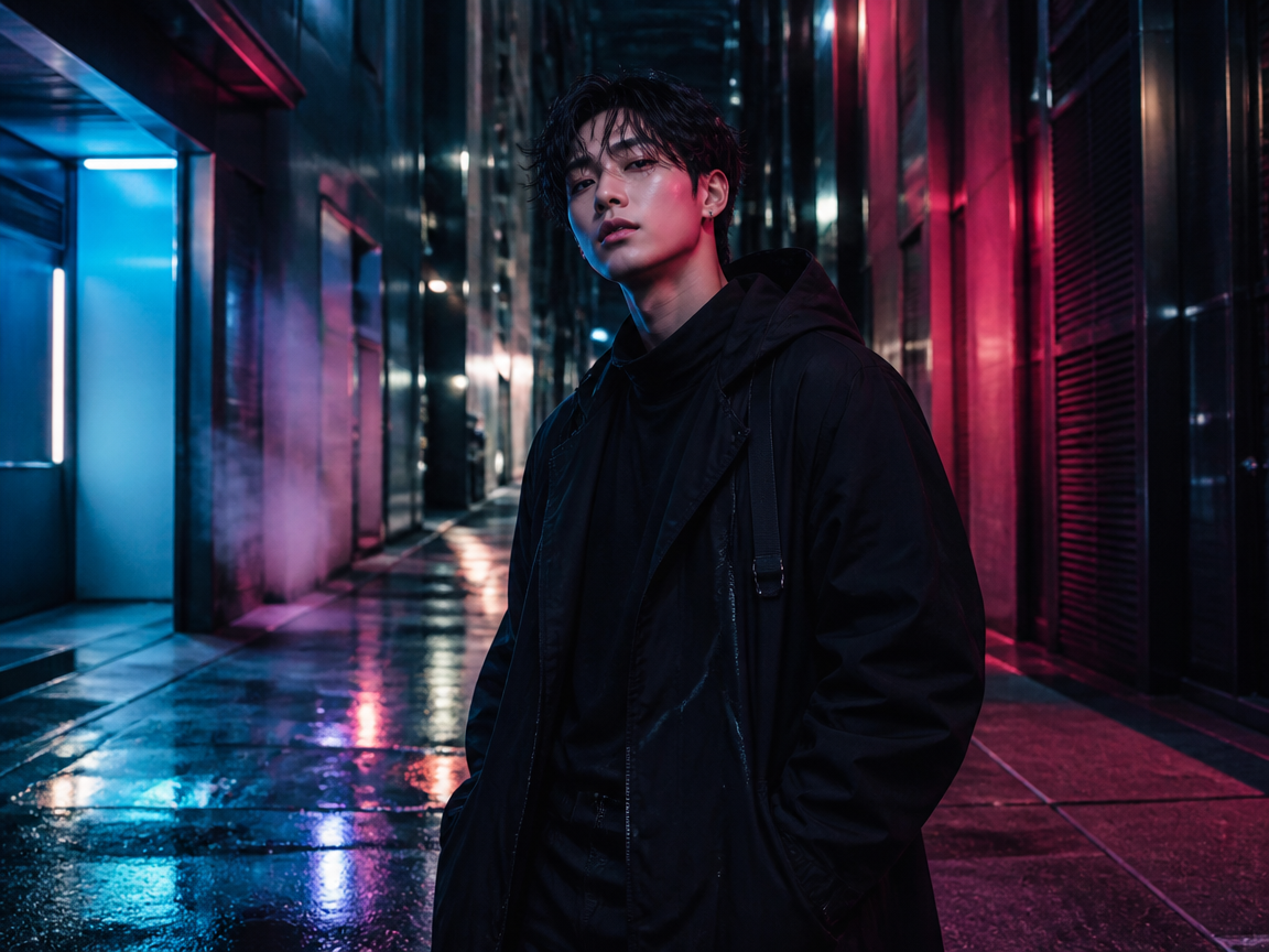 Neon Alley Cyberpunk Portrait