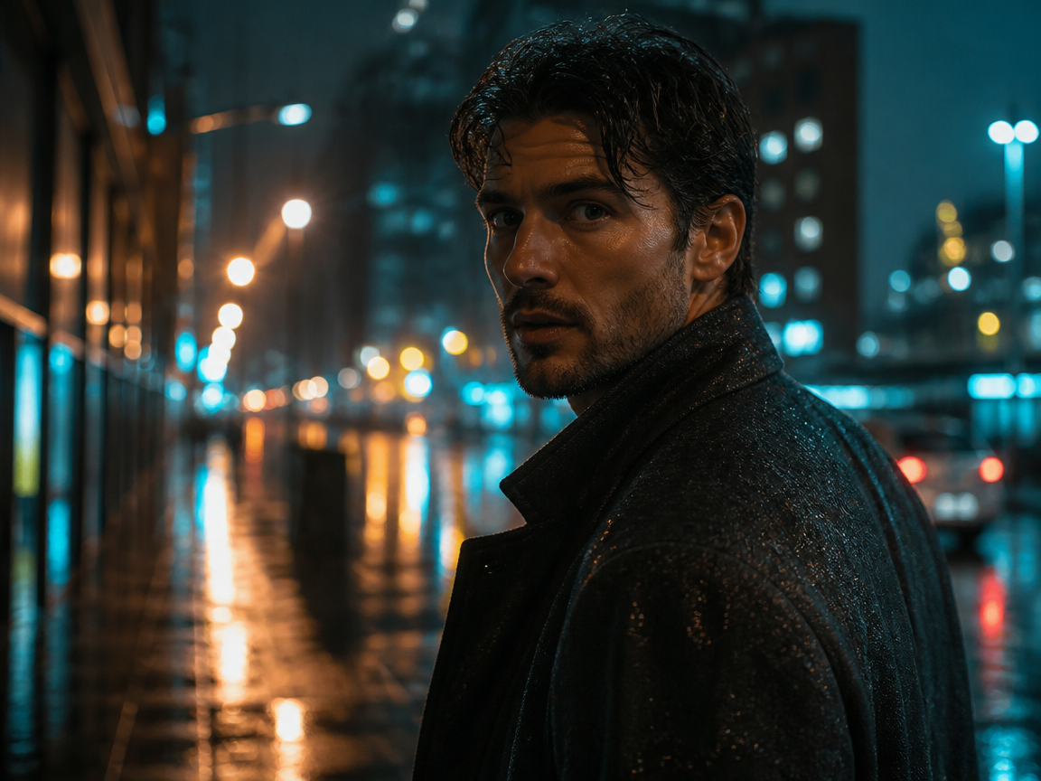 Rainy Night City Lights