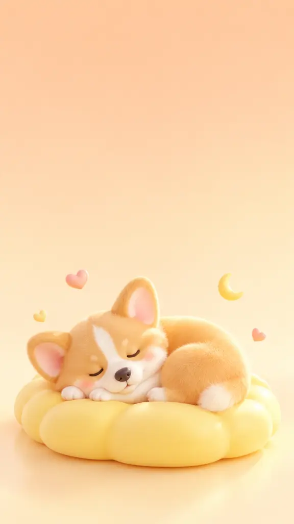 Pastel lock screen with one character