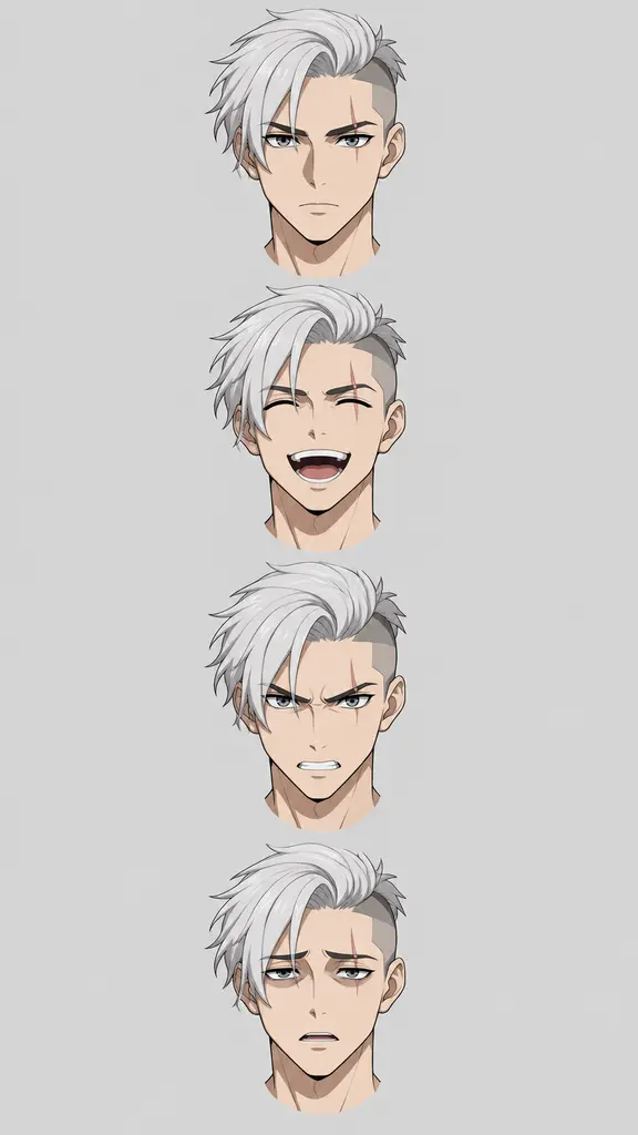 Expressions and poses for a comic