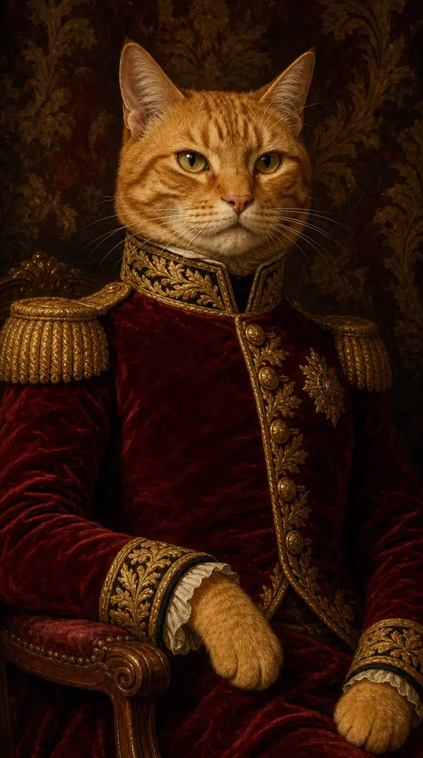 The royal coat portrait as a joke that gets hung anyway