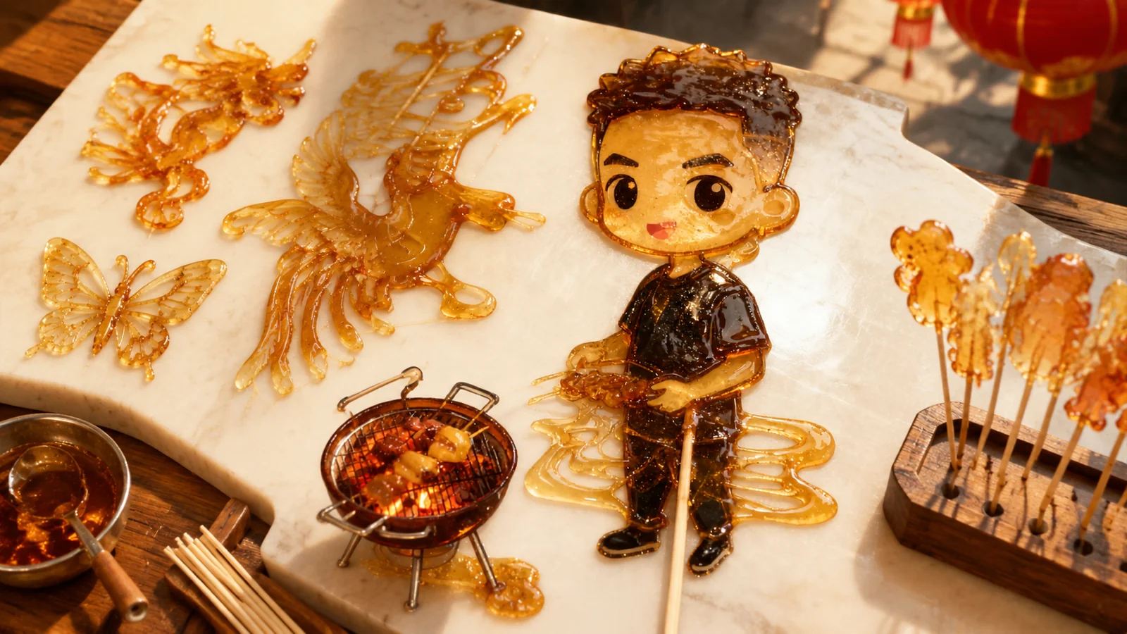 Chinese Sugar Painting After