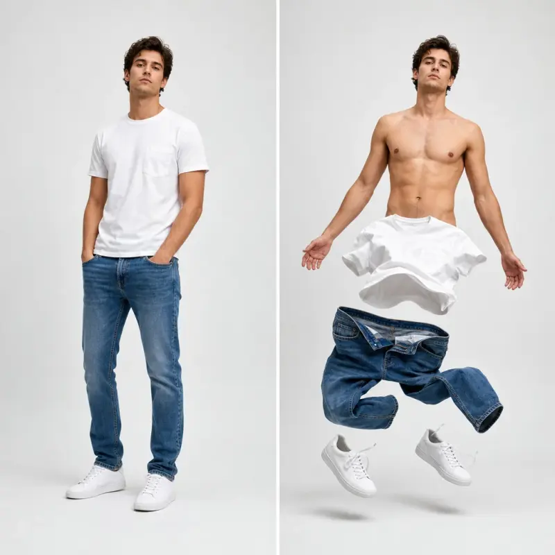 Clothes falling