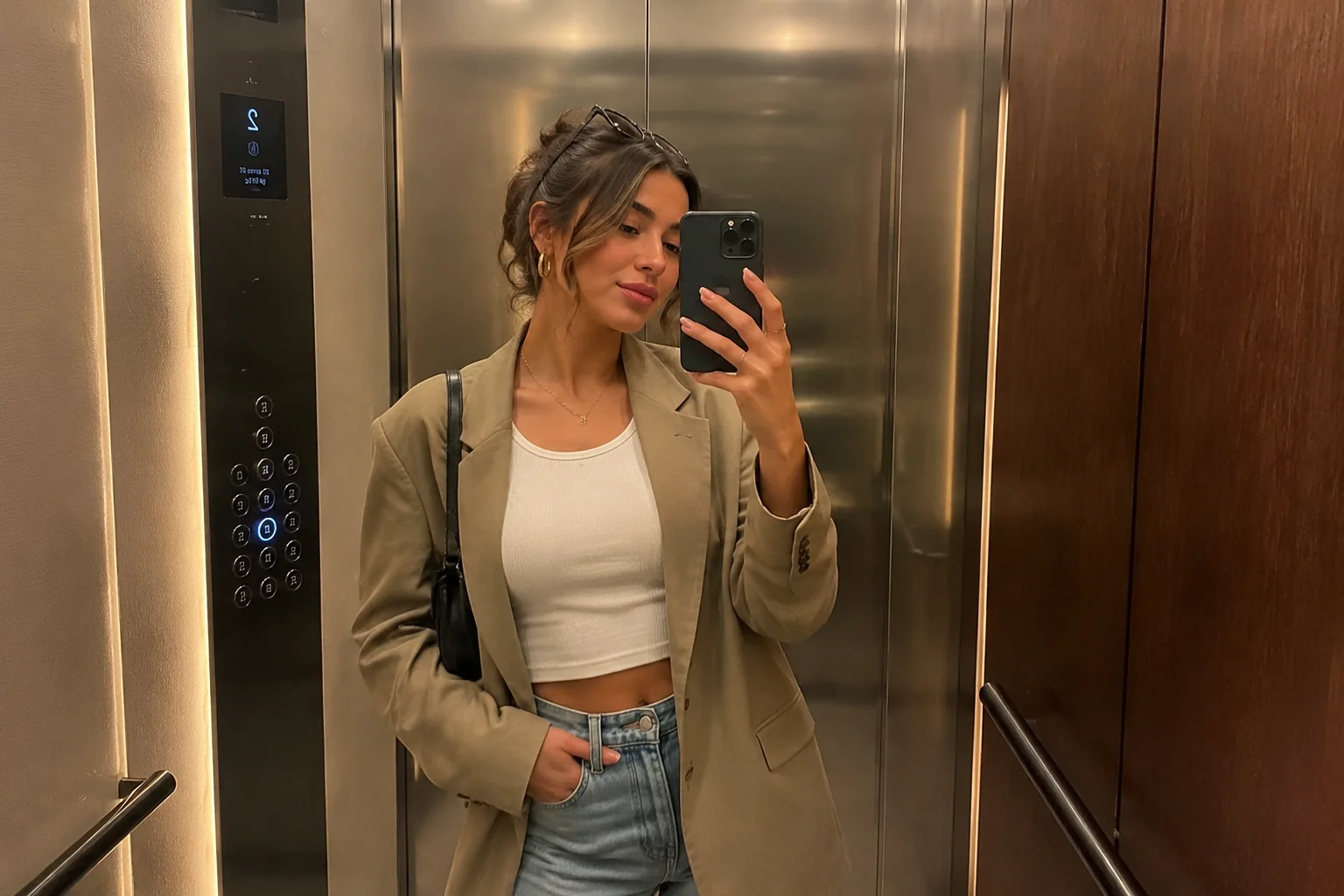 Daily Outfit Mirror Selfie