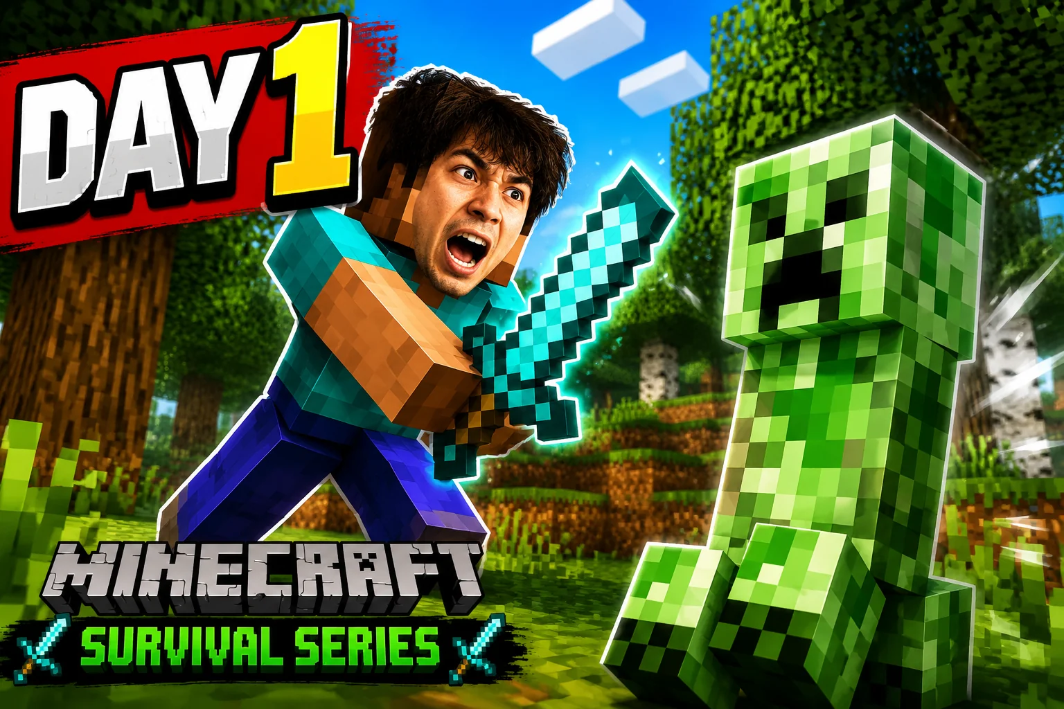 Minecraft Let's Play Thumbnail