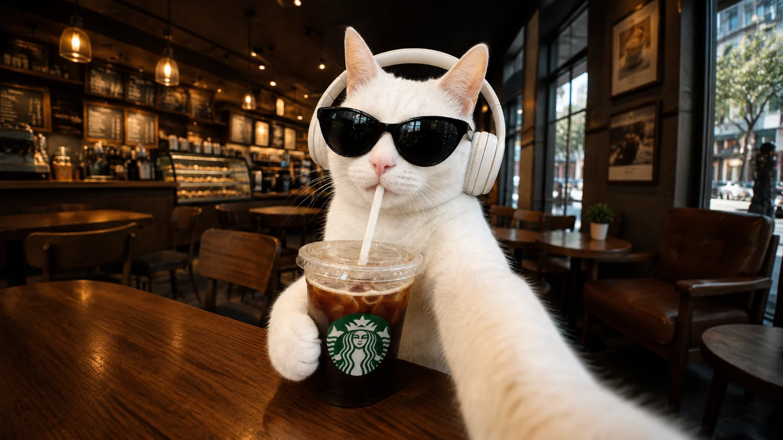 Pet Café Selfie After