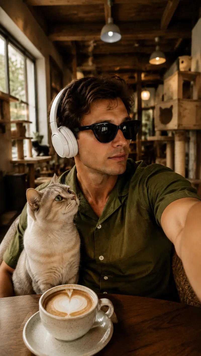 Pet Café Selfie