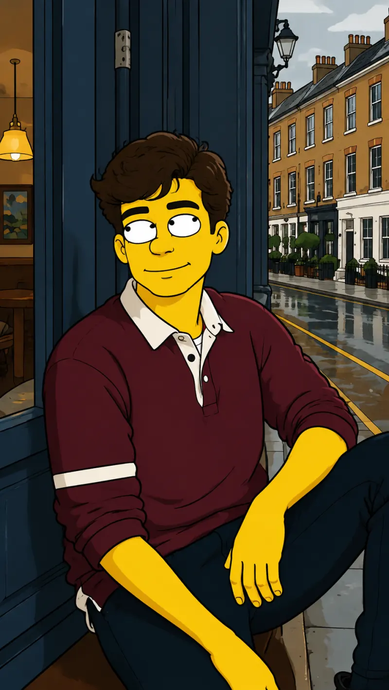 yellow cartoon portrait
