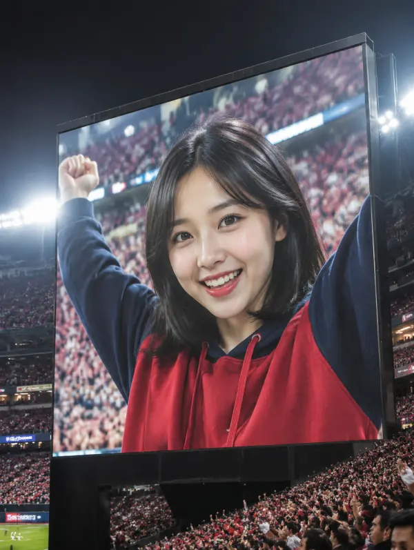 Stadium Fan Portrait (Jumbotron Photo)