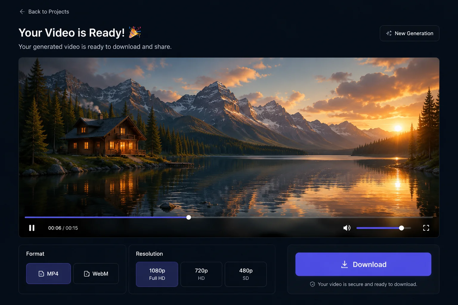 Generate and download