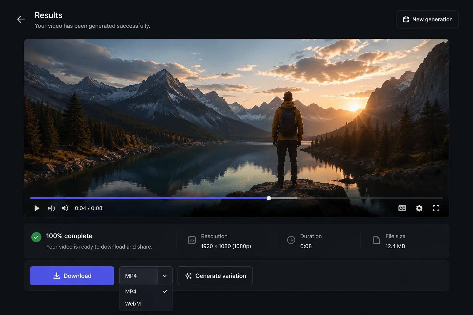 Generate and download