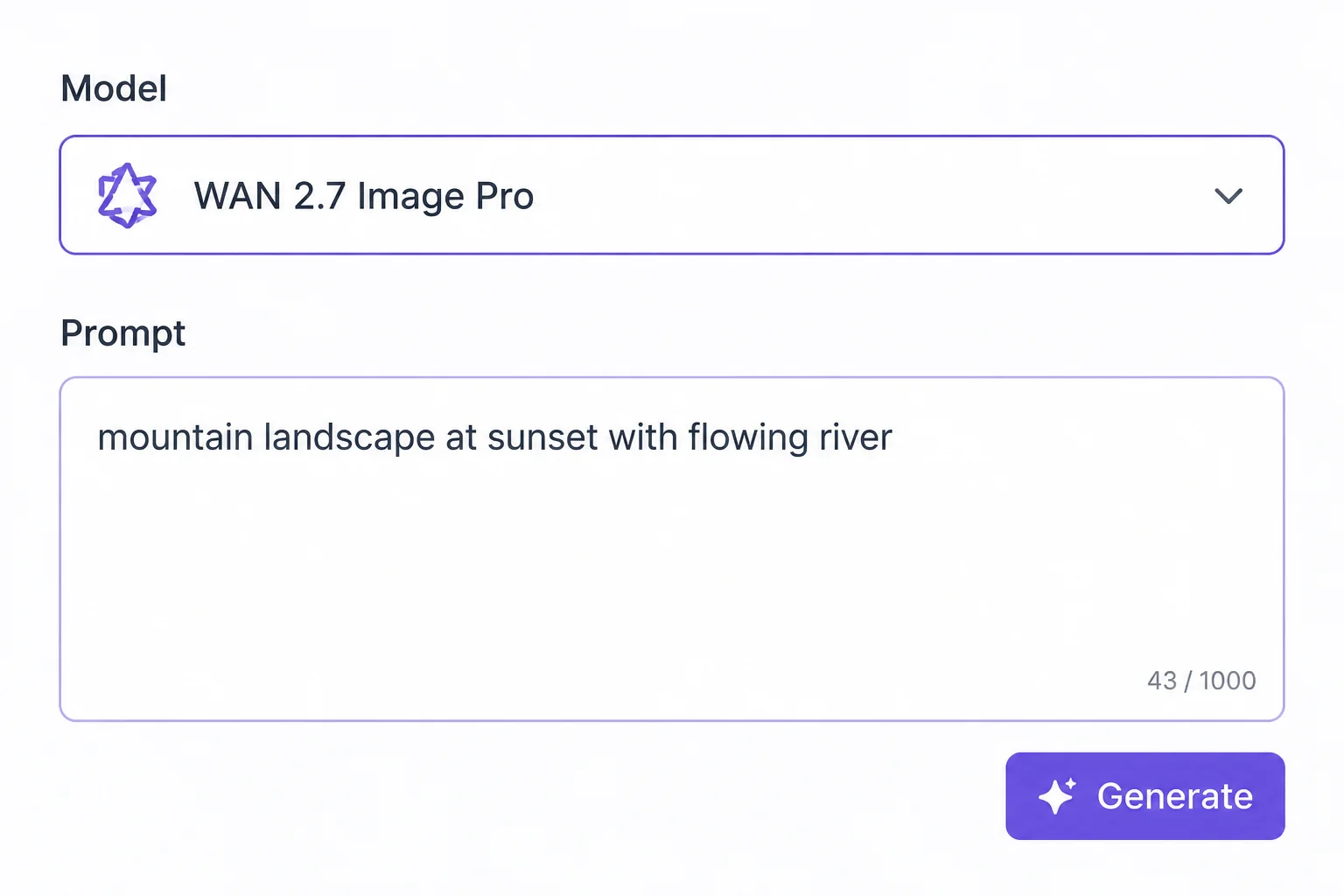 Select model and describe image