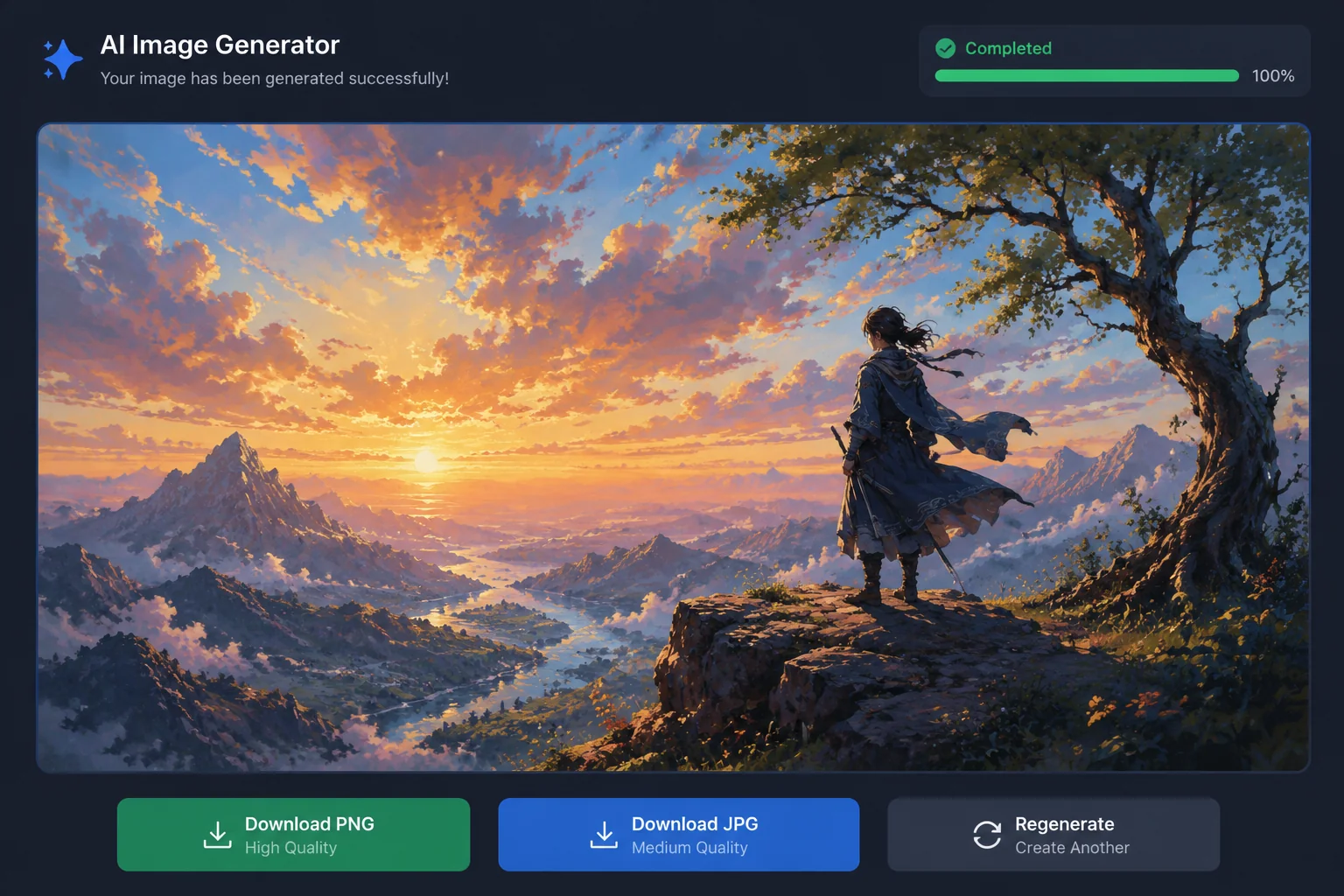 Generate and download result