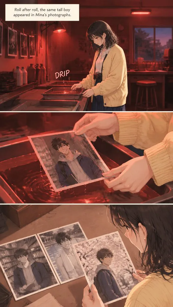 Out of Focus, page 1: A photography student keeps finding the same boy in her photos. He turns out to be hiding a much bigger secret.