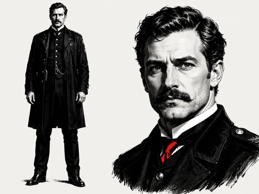 Character reference sheet: Inspector Lestrade