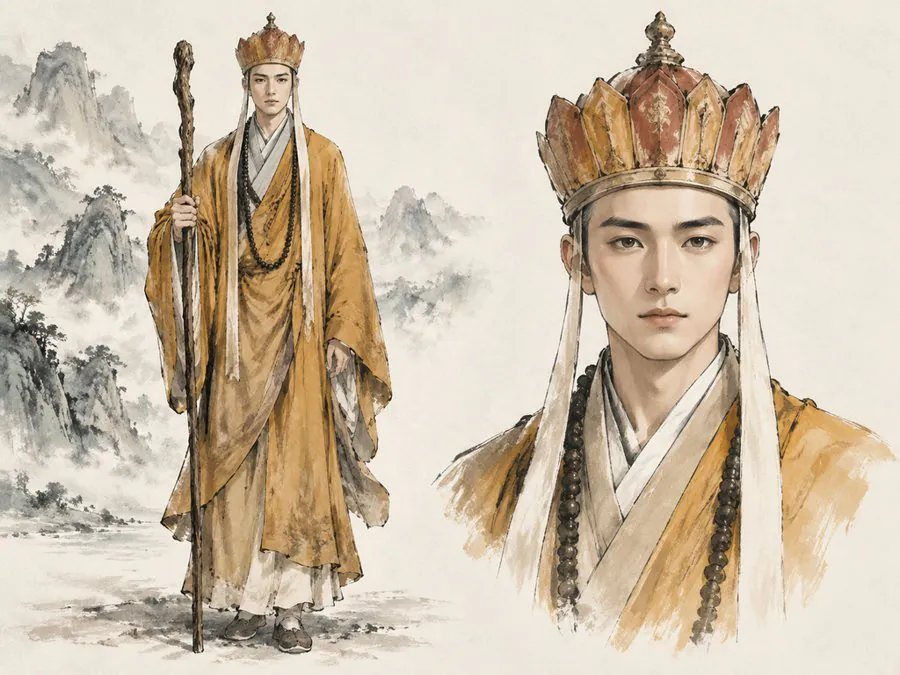 Character reference sheet: Tang Sanzang