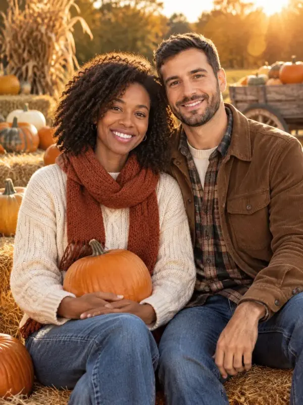AI Pumpkin Patch Photoshoot