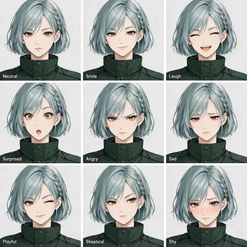 AI Expression Sheet Generator