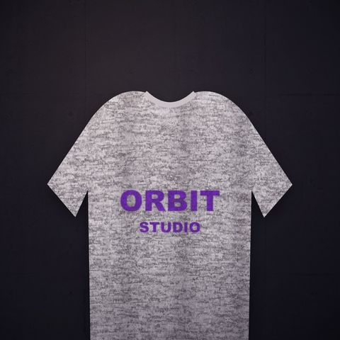 T-shirt logo animation scene — Printed on knit fabric